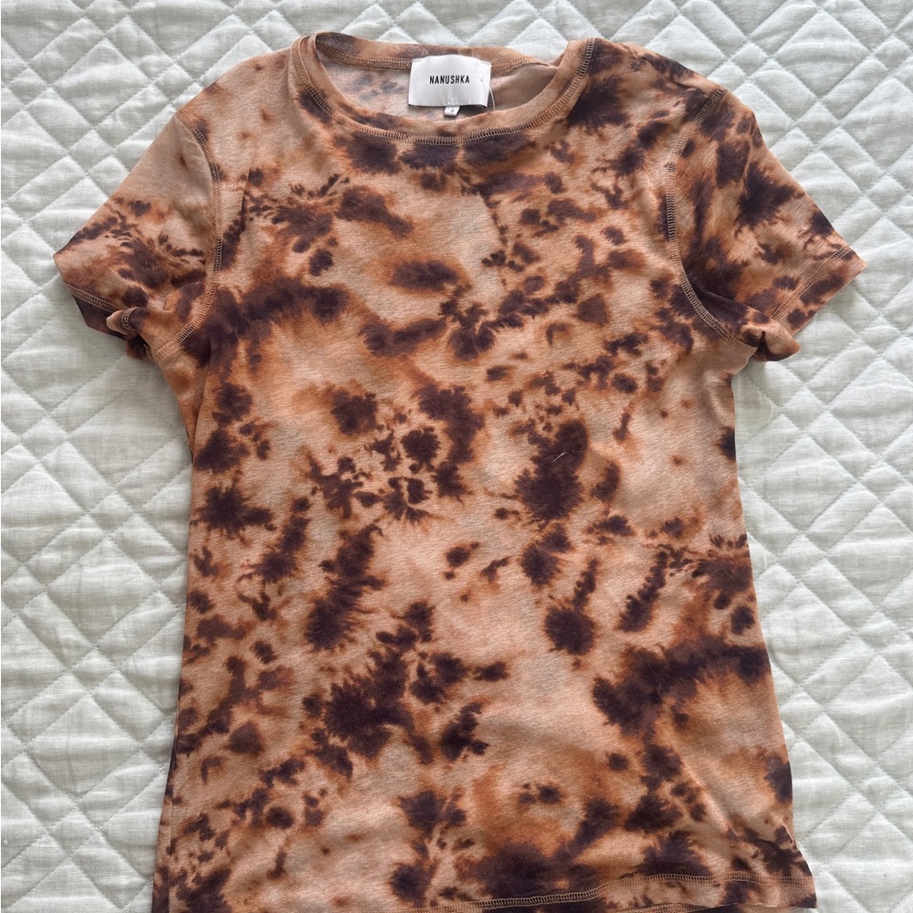 Nanushka brown tiger like top